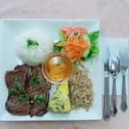 Best Grilled Beef Ribs, Shredded Pork, Meat Loaf, with Rice / Cơm Suon Bộ Bì Chỗ Trúng / 烤牛仔骨, 豬皮肉絲, in San Francisco, CA